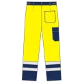 Ostrzegawcze Spodnie Robocze do pasa Hi-Vis EN ISO 20471 - kolor żółty