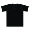 Bluza w serek gastronomiczna z krótkim rękawem w kolorze czarnym - 3494-060-4010, przód