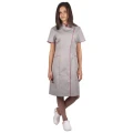 Sukienka medyczna popielata z krótkim rękawem
