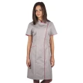 Sukienka medyczna popielata z krótkim rękawem