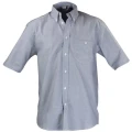 Koszula męska z krótkim rękawem - kolor popielaty - widok z przodu