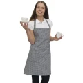 Fartuch kuchenny przedni w pepitkę z kieszeniami