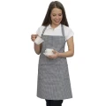Fartuch kuchenny przedni w pepitkę z kieszeniami