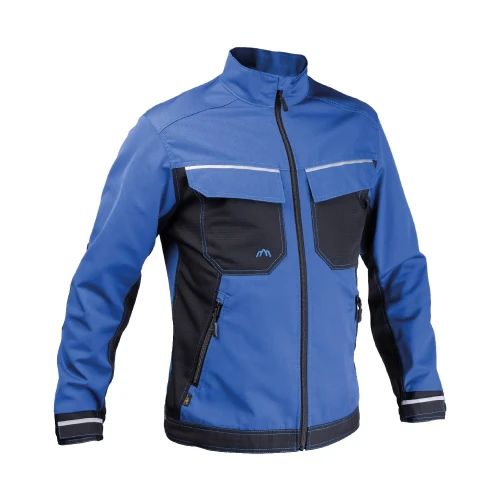 Bluza Robocza 3506 z odblaskami - kolor niebiesko - czarny - widok z przodu