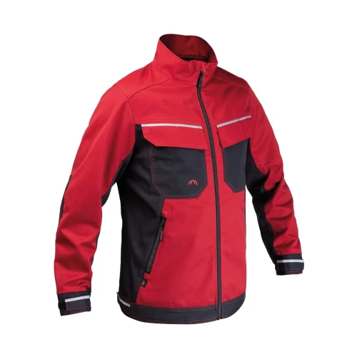 Bluza Robocza 3506 z odblaskami - kolor bordowo - czarny - widok z przodu