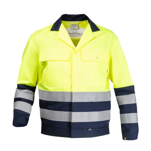 Ostrzegawcza bluza robocza HI-VIS EN ISO 20471 - kolor żółty - widok z przodu