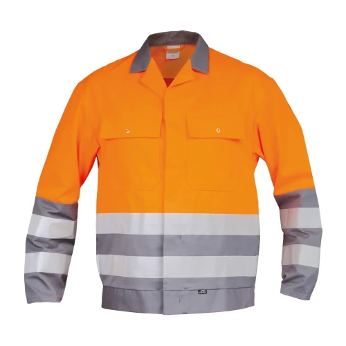 Ostrzegawcza bluza robocza HI-VIS EN ISO 20471 - kolor pomarańczowy - widok z przodu