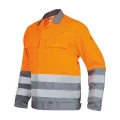 Ostrzegawcza bluza robocza HI-VIS EN ISO 20471 - kolor pomarańczowy - widok z boku