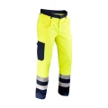Ostrzegawcze Spodnie Robocze do pasa Hi-Vis EN ISO 20471 - kolor żółty - widok z boku