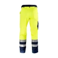 Ostrzegawcze Spodnie Robocze do pasa Hi-Vis EN ISO 20471 - kolor żółty - widok z tyłu
