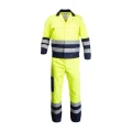 Ostrzegawcze Spodnie Robocze ogrodniczki Hi-Vis EN ISO 20471 - kolor żółty - komplet