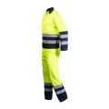 Ostrzegawcze Spodnie Robocze ogrodniczki Hi-Vis EN ISO 20471 - kolor żółty - komplet