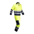 Ostrzegawcze Spodnie Robocze ogrodniczki Hi-Vis EN ISO 20471 - kolor żółty - komplet