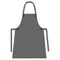 Fartuch kuchenny z zatrzaskami - kolor popielaty