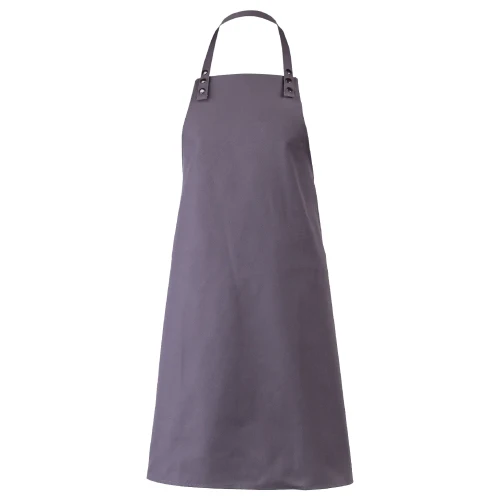 Fartuch barmański z zatrzaskami - kolor popielaty