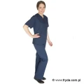 Bluza medyczna damsko-męska granatowa z krótkim rękawem - FENIKS