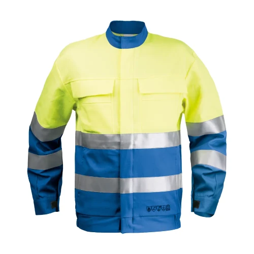 Bluza Multiochronna Hi-Vis - kolor niebieski CE EN ISO 13688 EN ISO 11611 EN ISO 11612 EN 13034 EN 1149-5 EN ISO 20471