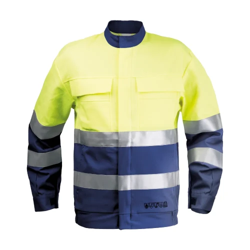 Bluza Multiochronna Hi-Vis - kolor granatowy CE EN ISO 13688 EN ISO 11611 EN ISO 11612 EN 13034 EN 1149-5 EN ISO 20471