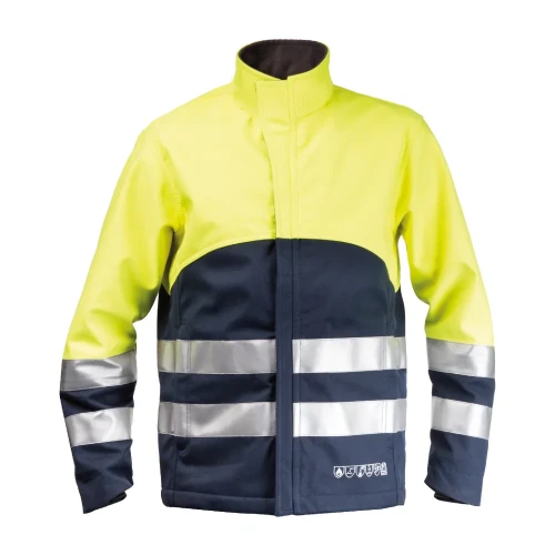 Kurtka Multiochronna Hi-Vis - kolor granatowy CE EN ISO 13688 EN ISO 11611 EN ISO 11612 EN 13034 EN 1149-5 EN ISO 20471 IEC 61482-2