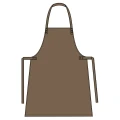Fartuch barmański z zatrzaskami - kolor brązowy
