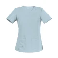 Bluza medyczna damska z krótkim rękawem - kolor błękitny