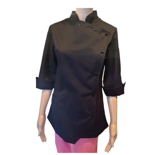 Bluza uniwersalna damska czarna rękaw 3/4