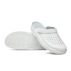 Męskie wsuwane obuwie profilaktyczne - kolor biały