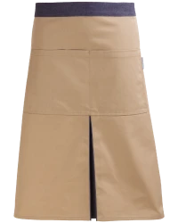 Zapaska z kontrafałdą i kieszeniami 60 cm - kolor beżowy