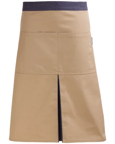 Zapaska z kontrafałdą i kieszeniami 60 cm - kolor beżowy