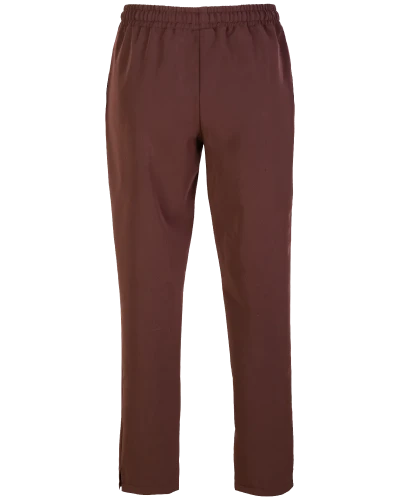 Scrubs spodnie do pasa damskie - kolor brąz czekoladowy
