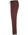 Scrubs spodnie do pasa damskie - kolor brąz czekoladowy