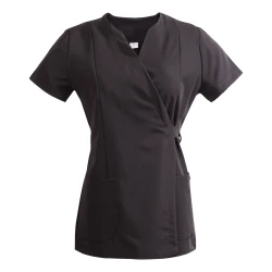 Scrubs bluza medyczna damska wiązana - kolor czarny