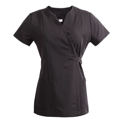 Scrubs bluza medyczna damska wiązana - kolor czarny