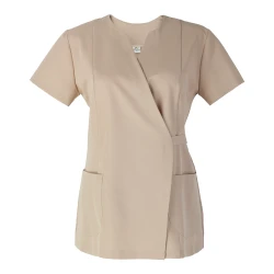 Scrubs bluza medyczna damska wiązana - kolor beżowy