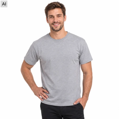 Koszulka T-shirt - kolor popielaty
