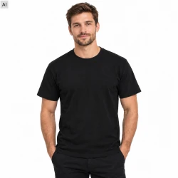 Koszulka T-shirt bawełniana - kolor czarny