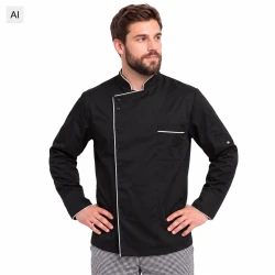 Bluza kucharska 3771 czarno-biała
