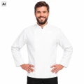 Bluza kucharska z długim rękawem biała