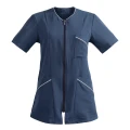 Scrubs bluza uniwersalna damska niebieski como z krótkim rękawem na zamek - jasne lamówki