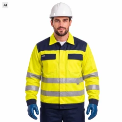 Ostrzegawcza Bluza Robocza o wysokiej widzialności High Visibility - żółta