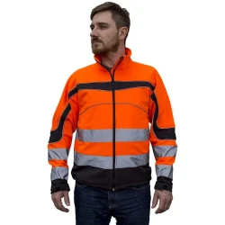Kurtka odblaskowa SOFTSHELL pomarańczowa