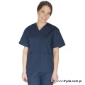 Bluza medyczna damsko-męska granatowa z krótkim rękawem - FENIKS