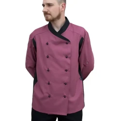 Bluza kucharska 3773 fioletowo-czarna