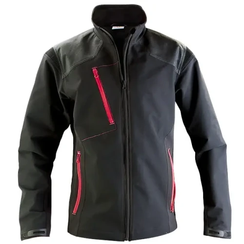 Kurtka Soft Shell PURE BLACK/CRIMSON No. 1615