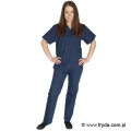 Bluza medyczna damsko-męska granatowa z krótkim rękawem - FENIKS