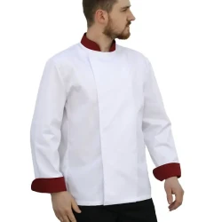 Bluza kucharska z kontrastowymi mankietami