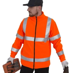 Bluza robocza polarowa z odblaskami (pomarańczowa)