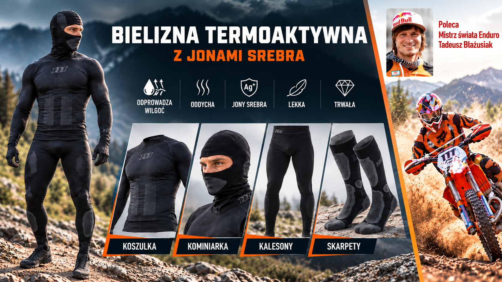 Bielizna termoaktywna z jonami srebra – komfort podczas pracy i aktywności fizycznej